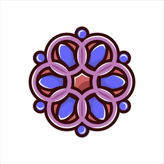 vector multicolor mandala logo template