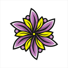 vector multicolor mandala logo template