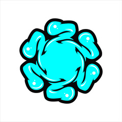 vector multicolor mandala logo template