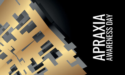 Apraxia Awareness Day. Design suitable for greeting card poster and banner