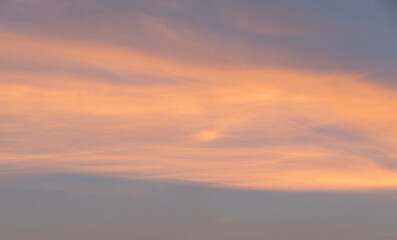 Fototapeta na wymiar beautiful sunset, orange clouds,