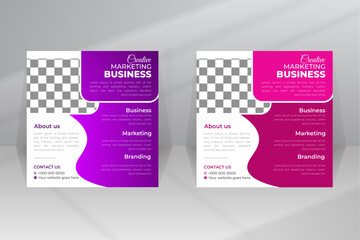 Corporate Business Social Media Post, Square Post template design