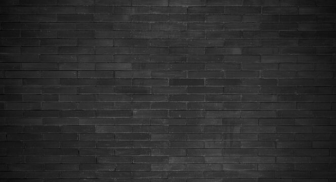 Black brick wall texture for background © Александр Розов