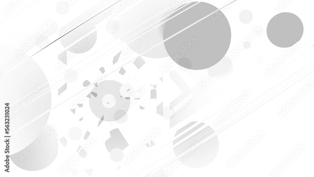 Aufkleber abstract background movements and circles in black and white,3d rendering