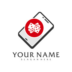 Phone Domino logo vector template, Creative Domino logo design concepts