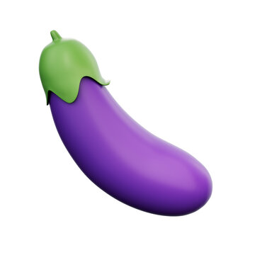 Eggplant emoji isolated PNG