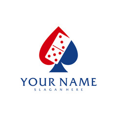 Poker Domino logo vector template, Creative Domino logo design concepts