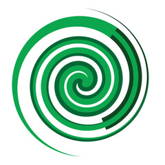 Cicular green spin vector illustration 