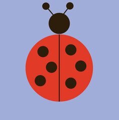 Obraz premium ladybug on a blue background
