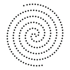 Cicular dots moving vector illustration 