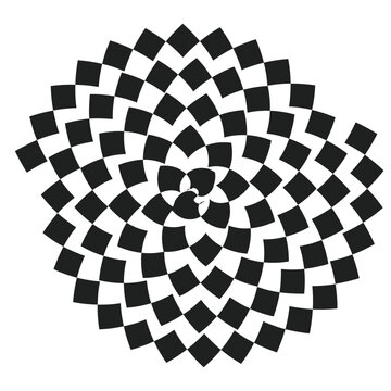 Cicular square flower patter vector illustration 