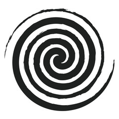 Cicular brush stroke vector illustration 