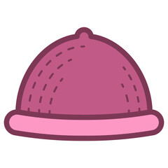 pink beanie hat illustration