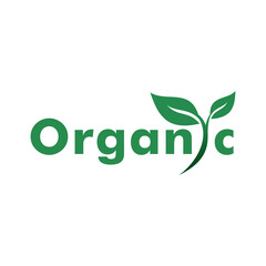 Flat nature concept logotype, Organic logo design