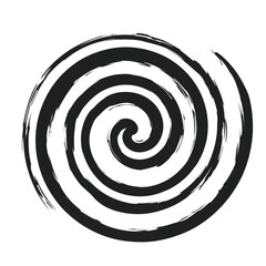 Naklejka premium Cicular brush stroke vector illustration 