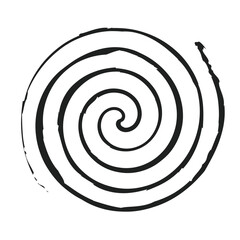 Cicular brush stroke vector illustration 