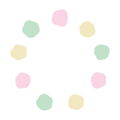 雛あられの円フレーム