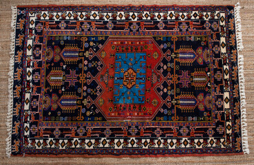 Historical Turkish carpet with a very special design.