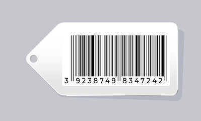 Barcode on white background. Vector illustration