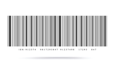 Barcode on white background. Vector illustration