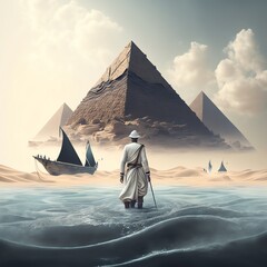 pyramid Created with Generative AI