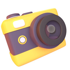 Camera in 3D render for graphic asset web presentation or other
