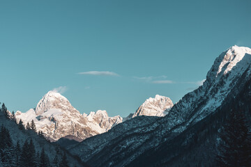 Cold evening in the heart of Julian Alps