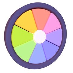 Fototapeta premium Color Wheel in 3D render for graphic asset web presentation or other