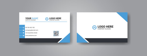 Simple clean business card template vector design