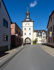 Fototapeta na wymiar Historischer Ortskern von Zellingen am Main, Landkreis Main-Spessart, Unterfranken, Bayern, Deutschland