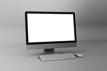 Customizable desktop screen mockup design template