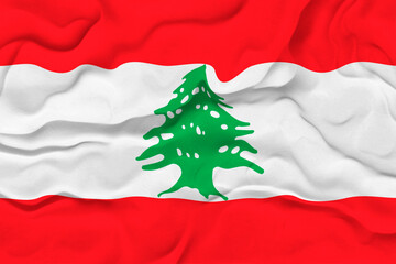 National flag  of Lebanon. Background  with flag  of Lebanon