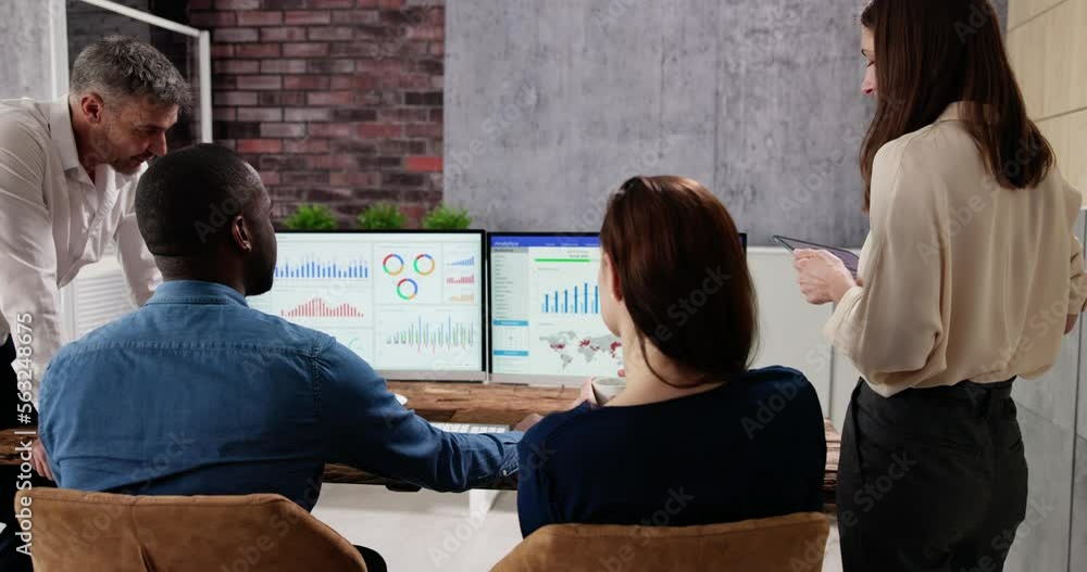 Aufkleber Business Data Analytics On Computer Monitor