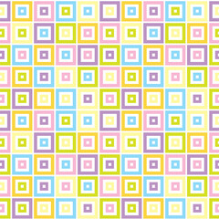 Fototapeta na wymiar Concentric squares. Colorful geometric seamless pattern.