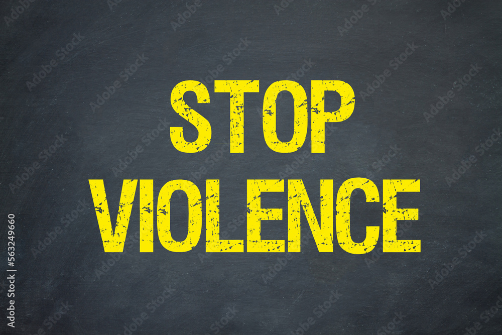 Wall mural stop violence	