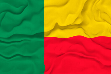 Obraz premium National flag of Benin. Background with flag of Benin.