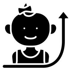 baby girl growth illustration
