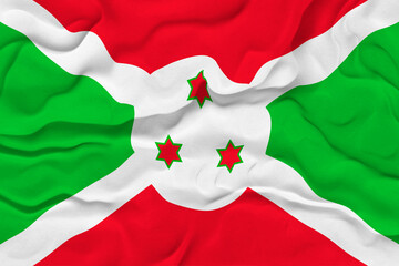 National flag of Burundi. Background  with flag of Burundi.