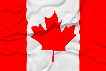 National Flag of Canada. Background  with flag  of Canada