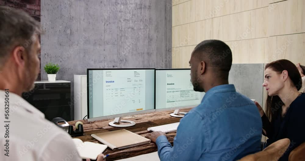 Aufkleber electronic business invoice check using software