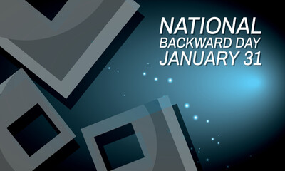 National Backward Day. Design suitable for greeting card poster and banner
