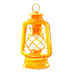 lantern digital drawing with watercolor style illustration