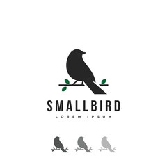 small bird silhouette logo vector design