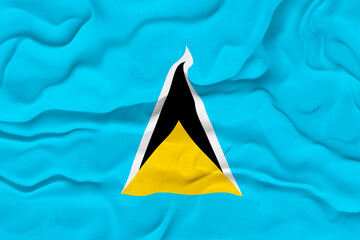 National flag of Saint Lucia.. Background  with flag of Saint Lucia..