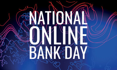 national online bank day. Design suitable for greeting card poster and banner