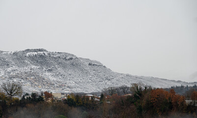 Molise, Italy.  Spectacular winter panorama.