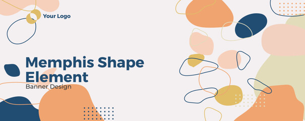 Illustration abstract promotion banner background design. 