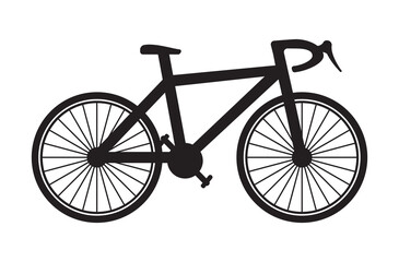 Racing bike icon on white background