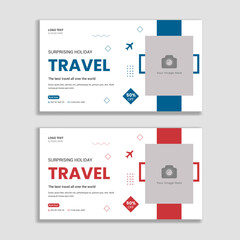 Travel Agency Social Media Post for Vacation, Tourism, holiday, And Road trip Banner Template