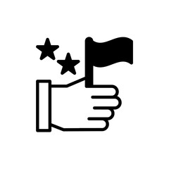 Victory icon in vector. Logotype